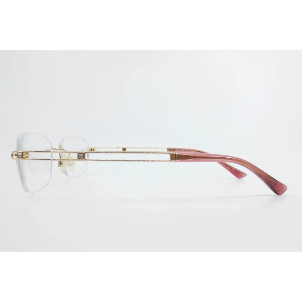 Line Art Charmant XL2050 Gold Pink Rimless Excellence Titan Eyeglasses 51-16-135